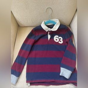 Landsend- Rugby Boys Shirt. Long sleeve. Little boys size large (7). Pre-Owned.